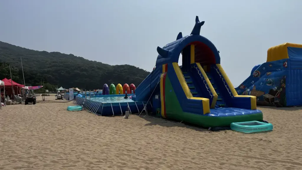 무의도 하나개해수욕장 해변 물놀이장 팝업 수영장